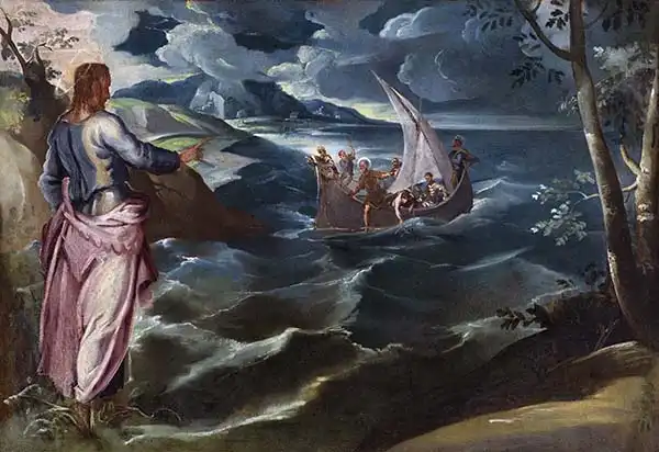 Tintoretto, Jacopo Robusti: Christ at the Sea of Galilee, c.1575-80
