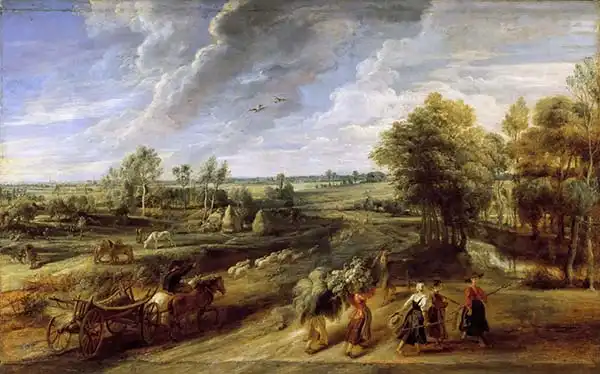 Rubens, Peter Paul: Peasants returnin...