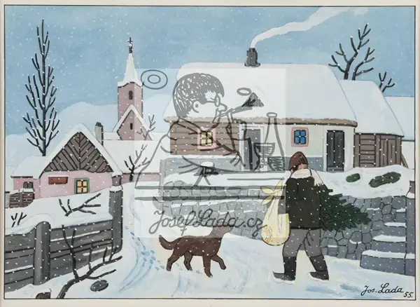 Lada, Josef: Vánoční stromek 1955