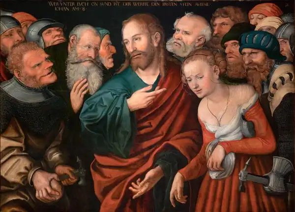 Cranach, Lucas: Christ and the adulteress