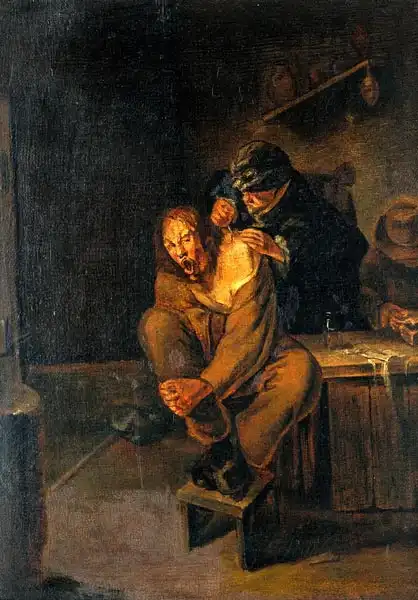 Lundens, Gerrit: A surgeon operating on a man s shoulder