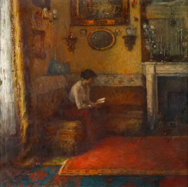 Lerolle, Henry: Reading woman