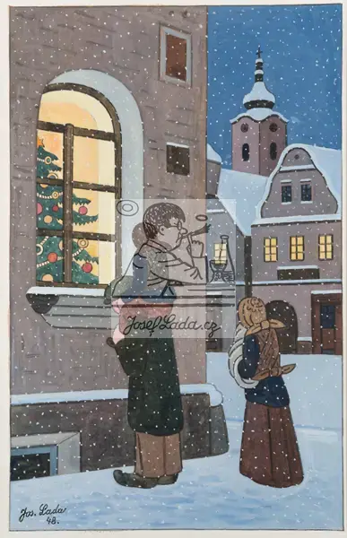 Lada, Josef: Fenêtre avec petit arbre - Les pauvres 1945