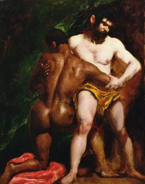 Etty, William: The Wrestlers