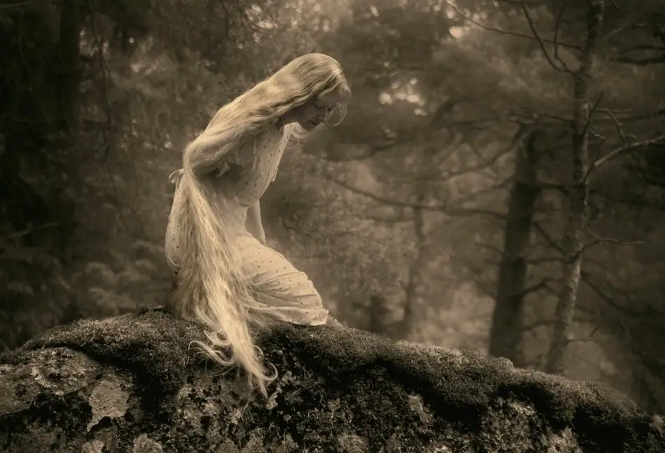 Wallberg, Allan: Su una pietra nella foresta.