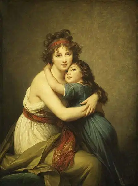 Vigée-Lebrun, Louise: Madame Vigee-Lebrun and her Daughter, Jeanne-Lucie-Louise (1780-1819) 1789