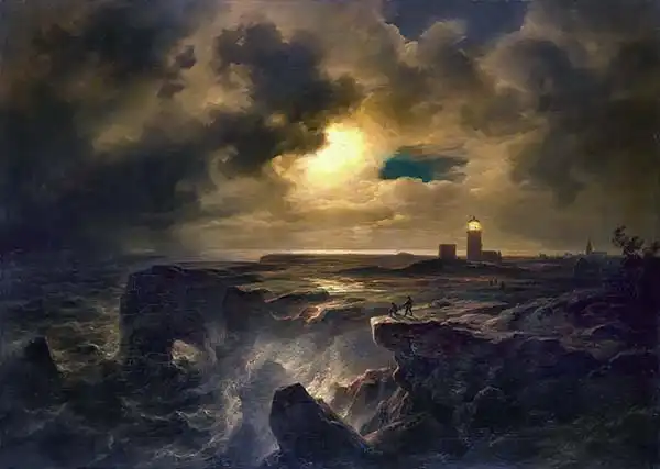 Morgenstern, Christian Ernst Bernhard: Helgoland in Moonlight
