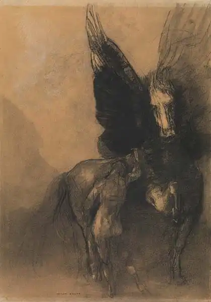 Redon, Odilon: Pegasus and Bellerophon