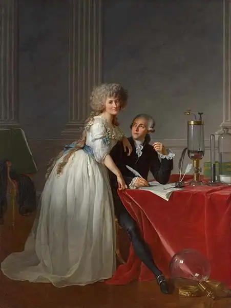 David, Jacques-Louis: Portrait of French chemist Antoine Laurent Lavoisier with wife