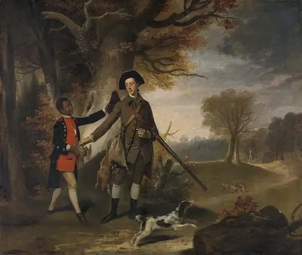 Zoffany, Joseph Johan: The Third Duke of Richmond (1735-1806) out Shooting with his Servant