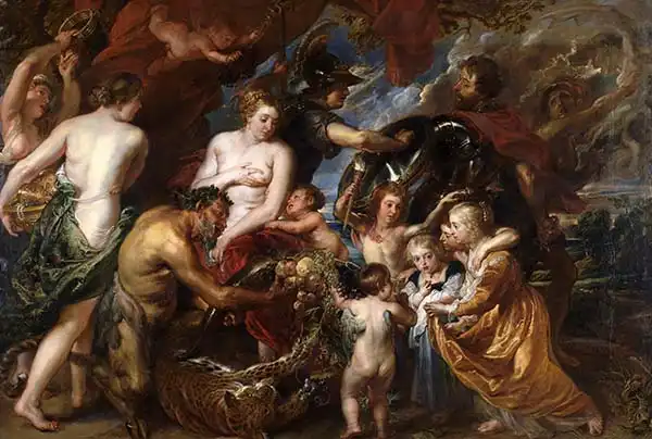 Rubens, Peter Paul: Minerva Protects Pax from Mars (Peace and War), 1629-30