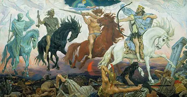 Vasnetsov, Victor Mikhailovich: Les quatre cavaliers de l