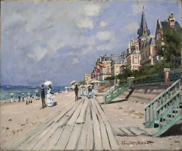 Monet, Claude: Beach at Trouville