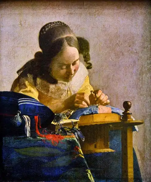 Vermeer, Jan: Embroidery (lace makers)