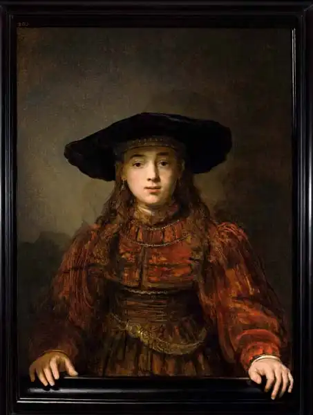 Rembrandt, van Rijn: Girl in a picture frame
