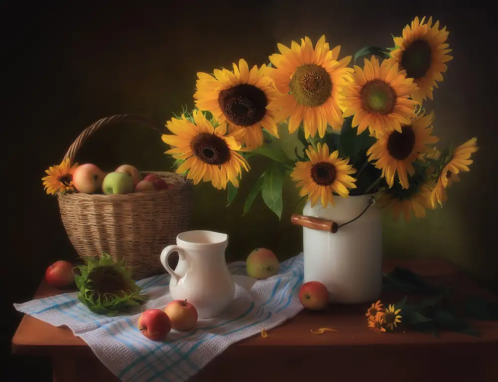 Skorokhod, Tatyana: Still life with sunflowers