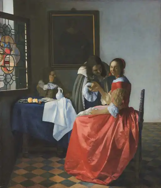 Vermeer, Jan: Girl with a wineglass
