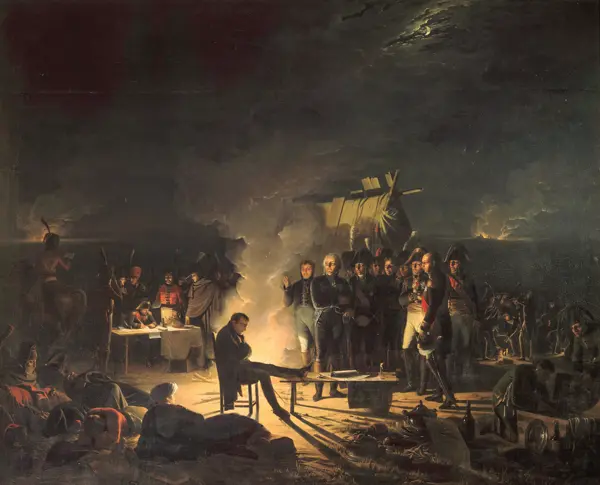 Roehn, Adolphe: Bivouac of Napoleon I (1769-1821) on the Battlefield of the Battle of Wagram, 5th-6th July 1809