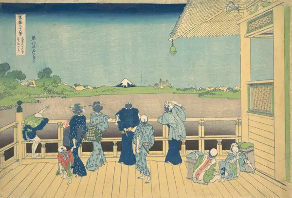 Hokusai, Katsushika: Sazai hall - 500 Rakan temples