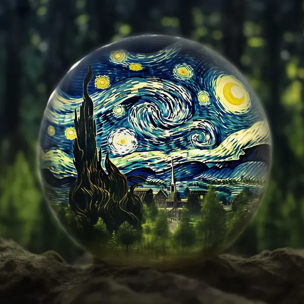 Art visions by AI: Starry night