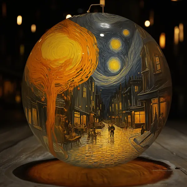 Art visions by AI: Night cafe