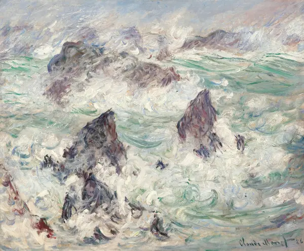 Monet, Claude: Bouře na Belle-Île