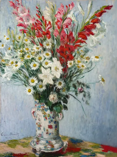 Monet, Claude: Bouquet di gladioli, gigli e margherite