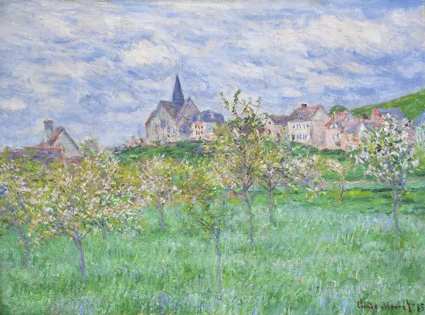 Monet, Claude: Primavera a Giverny, effetto mattutino
