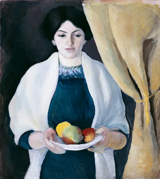 Macke, August: Portrait with apples