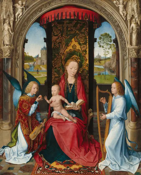 Memling, Hans: Madonna and Child with two Angels