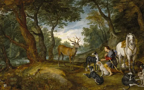 Brueghel, Jan, the elder: The Vision of Saint Hubert