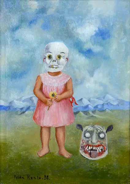 Kahlo, Frida: Girl with death mask