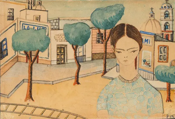 Kahlo, Frida: Frida en Coyoacan Acuerela