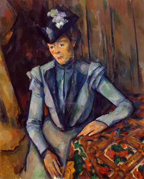 Cézanne, Paul: Femme en bleu (madame cezanne) 1900-02