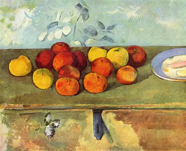 Cézanne, Paul: Still life of apples and biscuits, 1880-82