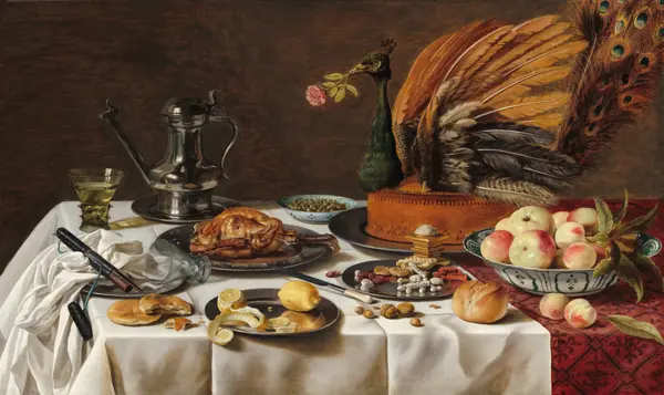 Claesz, Pieter: Still life with a peacock pie