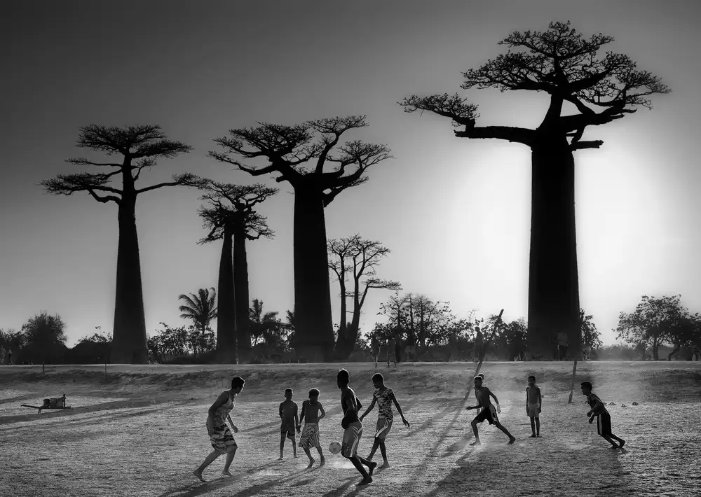 Apers, Marc: Soccer at sunset