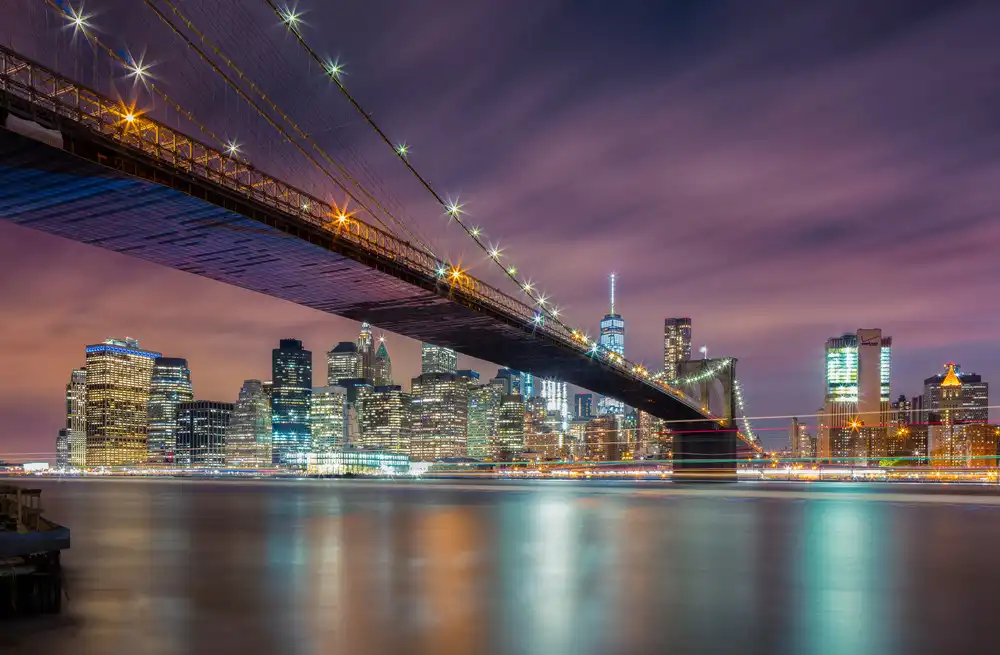 Zheng, Michael: Ponte di Brooklyn di notte