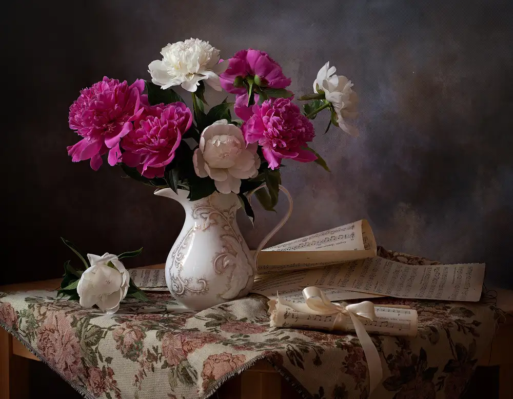 Lankina, Alina: Still life with peonies