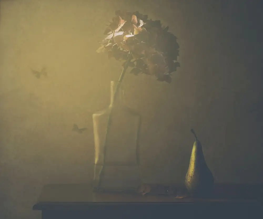 Devos, Delphine: Hydrangea and pear