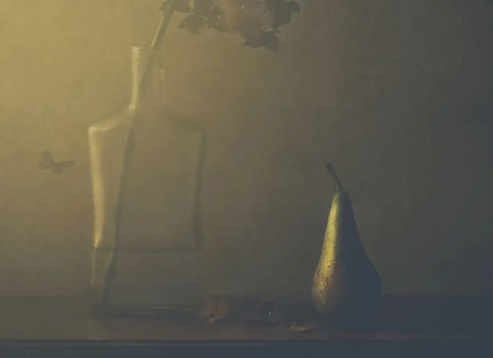 Devos, Delphine: Hydrangea and pear (2)