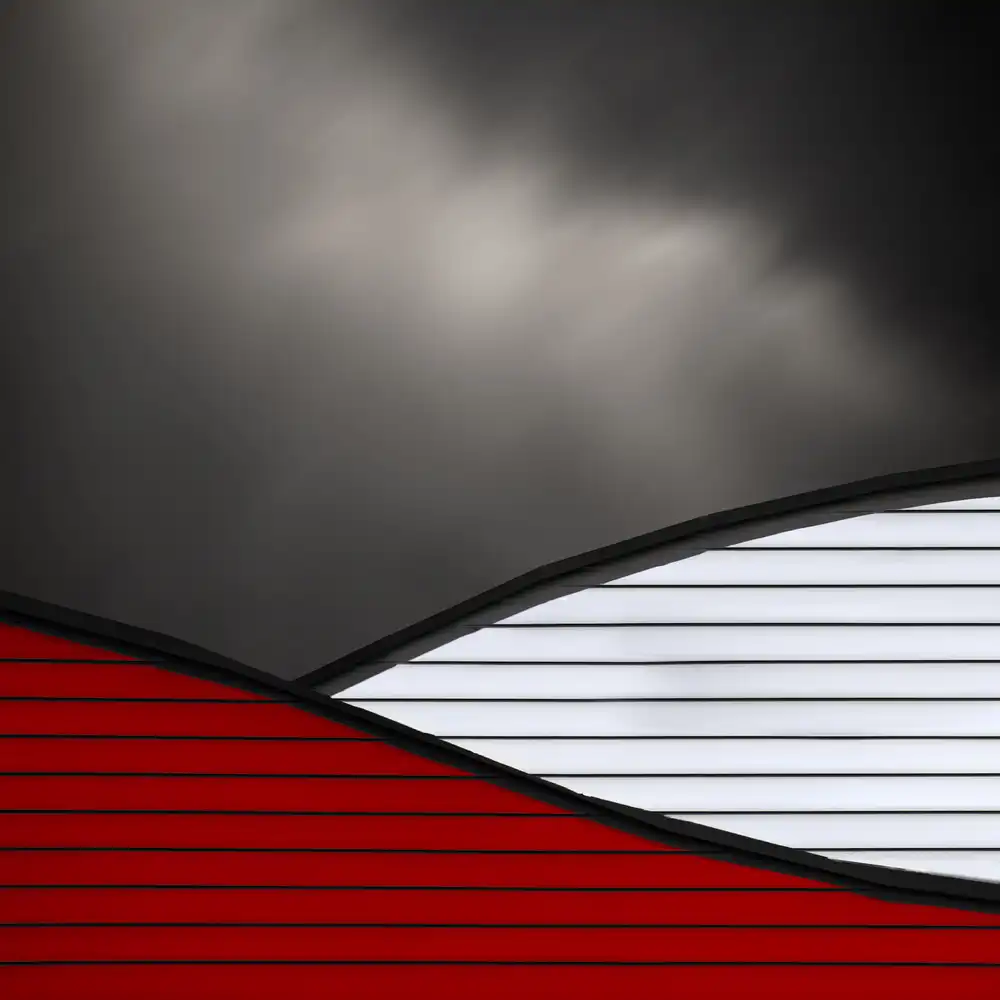 Claes, Gilbert: Tetto bianco rosso ondulato