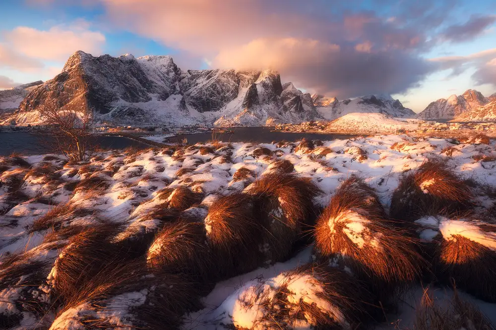 Gastager, Daniel: A Golden Winter Morning in Northern Norway