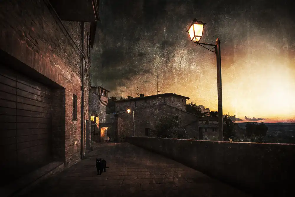 Quaglia, Nicodemo: Panicale at sunset
