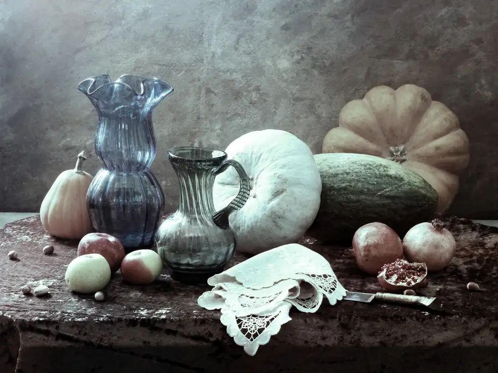 UstinaGreen: still life with blue vase