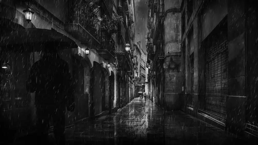 Quaglia, Nicodemo: Regen in der Gasse