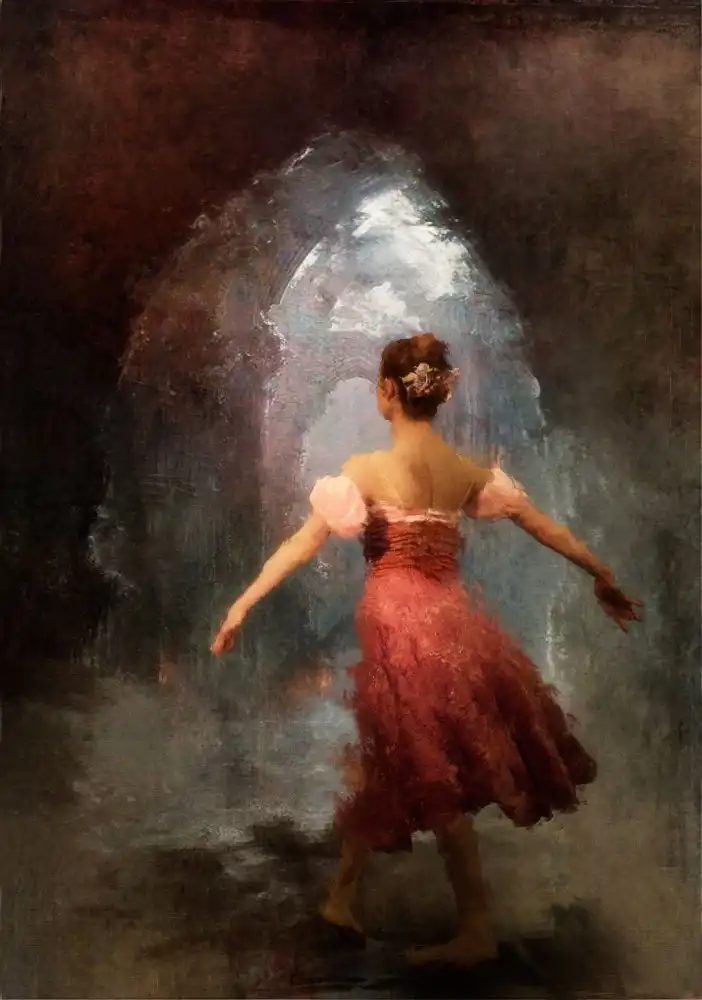 Gerber, Charlaine: Ballerina mit rotem Kleid...