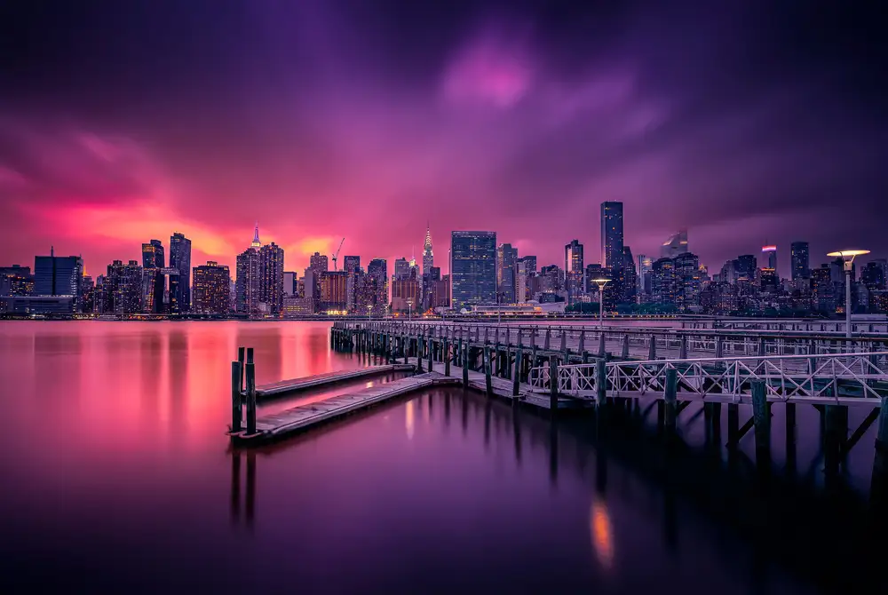 Velasco, Calderon Hernan: Manhattan-Sonnenuntergang - New York