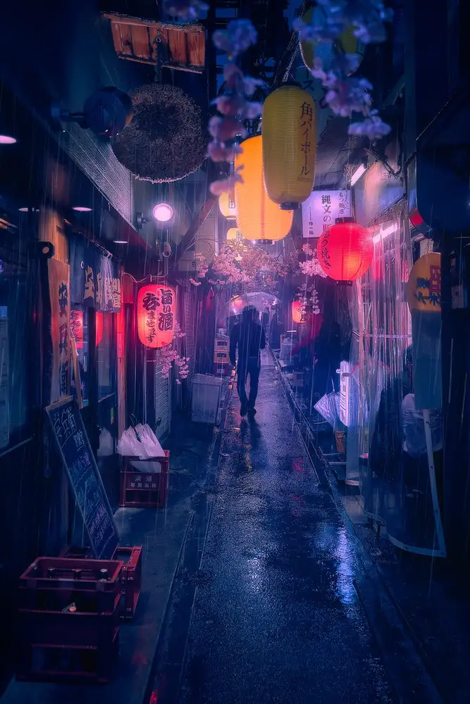 la, De Javier: Tokijský modrý déšť