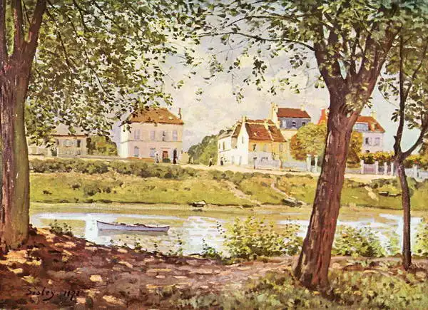 Sisley, Alfred: Village on the banks of the Seine